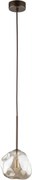 Lampadario a sospensione con cavo LAVA 1xG9/8W/230V bronzo/beige fumé