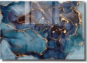 Pittura su vetro 100x70 cm Dark Marble - Wallity