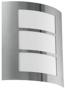 Applique Contemporanea Da Esterno City 1 Luce Acciaio Inox Grigio 3 Pannelli