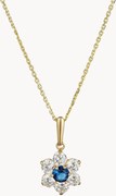 Collana placcata in oro con ciondolo in oro giallo e zirconi Mystique