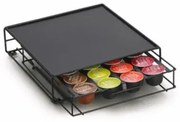 Contenitore per Sistemare le Capsule di Caffè DKD Home Decor 28,7 x 32 x 7 cm Nero Metallo