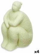 Statua Decorativa Verde Dolomite 18 x 30 x 19 cm (4 Unità) Donna Seduto