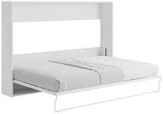 Letto estraibile 140 x 200 cm Apertura orizzontale manuale Bianco - MALINA II