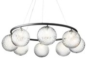 Nuura - Miira 8 Circular Lampadario Rock Grey/Optic Clear