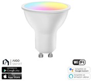 Faretto Led Smart GU10 6,5W WiFi RGB CCT luce regolabile e dimmerabile Aigostar