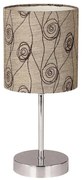 Lampada da tavolo EMILY 1xE14/40W/230V beige/cromo lucido
