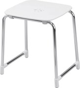 Sgabello Multiuso Gedy "Prima Classe" Bianco/Cromo