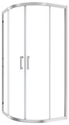 Box doccia con ingresso angolare scorrevole Easy quadrante L 80 x L 80 x H 190 cm in vetro, sp. 6 mm vetro senza finitura / trasparente cromo