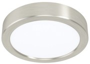 Plafoniera Moderna Fueva 5 Acciaio Nichel Satinato Led Integrato 11W 3000K