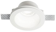 Faretto Ad Incasso Moderno Samba Gesso Bianco 1 Luce Gu10 D90Cm