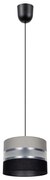 Lampadario a sospensione con filo CORAL S 1xE27/60W/230V nero-grigio