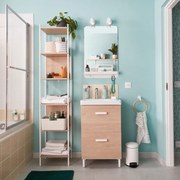 Colonna per mobile bagno Easy SENSEA P 32 x L 40 x H 184 cm bianco placcato legno