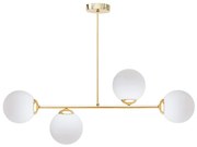 Lampadario a sospensione con supporto rigido FIRA 4xE27/60W/230V oro