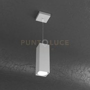Plate sospensione tubo h.25 1 luce grigio 1129-s25-gr