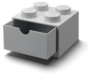 Scatola da tavolo grigia con cassetto Brick - LEGO®