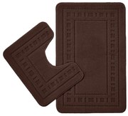 Set di tappetini per il bagno marrone scuro 2 pz per WC 50x80 cm Armoni – Catherine Lansfield