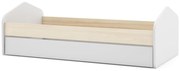 Letto per bambini in pino bianco/naturale con letto estraibile 90x200 cm Estefania - Marckeric