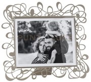 Portafoto di design scarabocchio maxi orizzontale sabbia in ferro e...