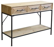 Tavolo Consolle 90x35x76 cm Legno Massello d'Acacia