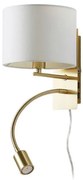 Lindby - Florens Applique da Parete White/Brass Lindby