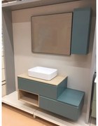 Pensile bagno colore su ordinazione, 1 anta apertura da destra P 22 x L 25 x H 70 cm