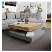 Tavolino NENANI 34x70 cm grigio/quercia wotan