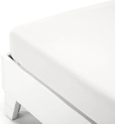 Lenzuolo Inferiore Matrimoniale Bianco Jersey Hotellerie, in