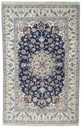 Nain Tappeto persiano 130x210 Blu (Iran) Annodato A Mano