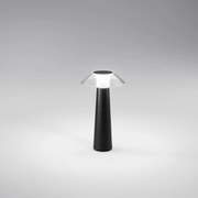 MANHATTAN Lampada da tavolo ricaricabile a batterie in metallo e Abs verniciato per uso interno/esterno