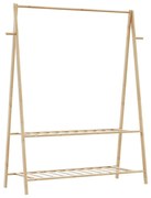 Appendiabiti Con Ripiani 132x45,5x150,5 Cm İn Bambù /