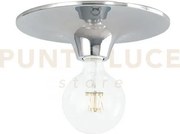 Plafoniera vesevus cromo 1 luce attacco e27 30x30x8cm in metallo