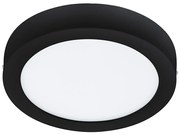 Plafoniera Moderna Fueva Z Acciaio Nero Led Integrato 16,5W 2700 6500K Ip44