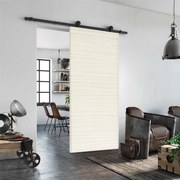 Porta scorrevole reversibile Oxford palissandro in mdf beige, L 93 x H 212 cm, con binario Industrial