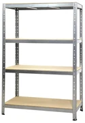 Scaffale in kit 4 ripiani Joker L 160 x P 60 x H 180 cm cromato, portata per ripiano 300 kg