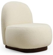 Poltrona bianca in tessuto bouclé Tina - Artie