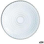 Piatto da pranzo Luminarc Pampille Clear Trasparente Vetro 25 cm (24 Unità)