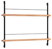 Moebe - Magazine Shelving Oak/Black Moebe