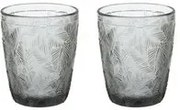 Set 2 bicchieri vetro grigio Oasi