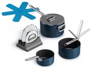 Pentole in set con coperchio incluso/con superficie in ceramica 3 pz adatte all'induzione Space – Joseph Joseph