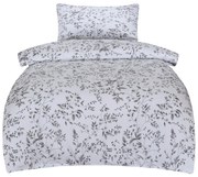 Biancheria da letto grigia in raso di cotone per letto singolo 140x200 cm Gloria – My House