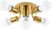 Plafoniera Riflettore Metallo APP708-5c Oro