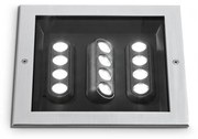 Faretto Ad Incasso Contemporaneo Taurus Metallo Grigio Led 20W 3000K Ip67