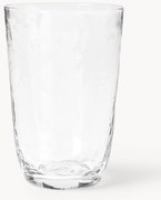 Bicchieri acqua in vetro soffiato irregolare Hammered 4 pz