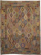 Kilim Tappeto 220 x 280 Verde (Pakistan) Tessuto A Mano
