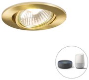 Faretto da incasso oro orientabile incl lampadina smart GU10 - CISCO