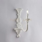 Applique in legno bianco shabby 1 luce lucca