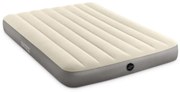Intex 64103 - Materasso Gonfiabile Matrimoniale Dura-Beam Single-High, PVC, Crema, 152x203x25 cm
