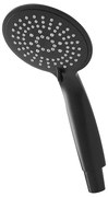 Doccino nero opaco 5 getti universale in ABS anticalcare