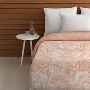 Trapuntino singolo double face paisley arancione