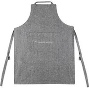 Grembiule cucina antracite con scritta in misto cotone
